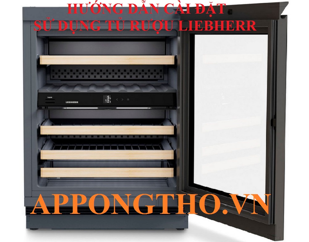 9. Cài đặt °C – Hiển thị °C trên tủ rượu Liebherr