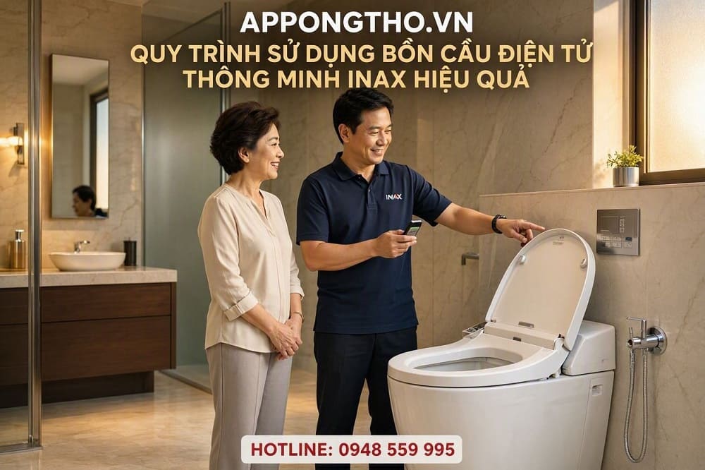 Hướng dẫn sử dụng bồn cầu thông minh INAX