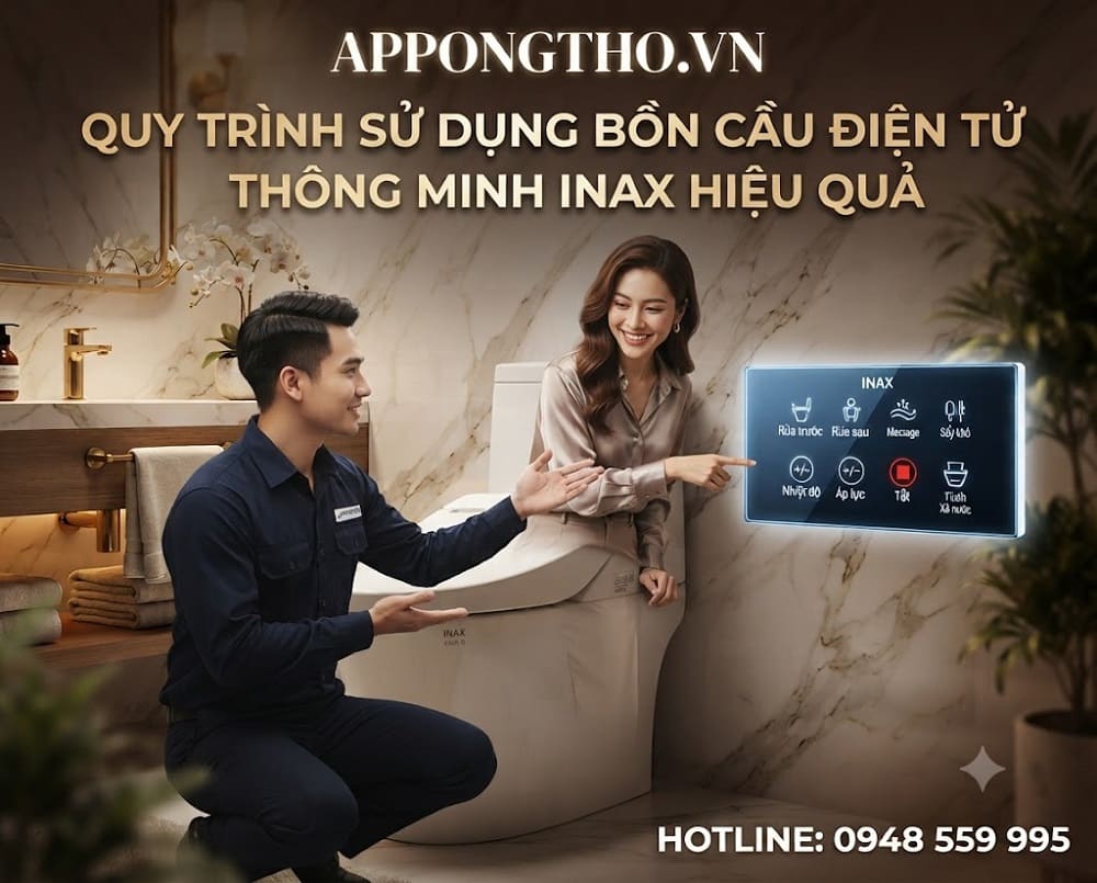 9. Cài đặt DRYER – Sấy khô trên bồn cầu INAX