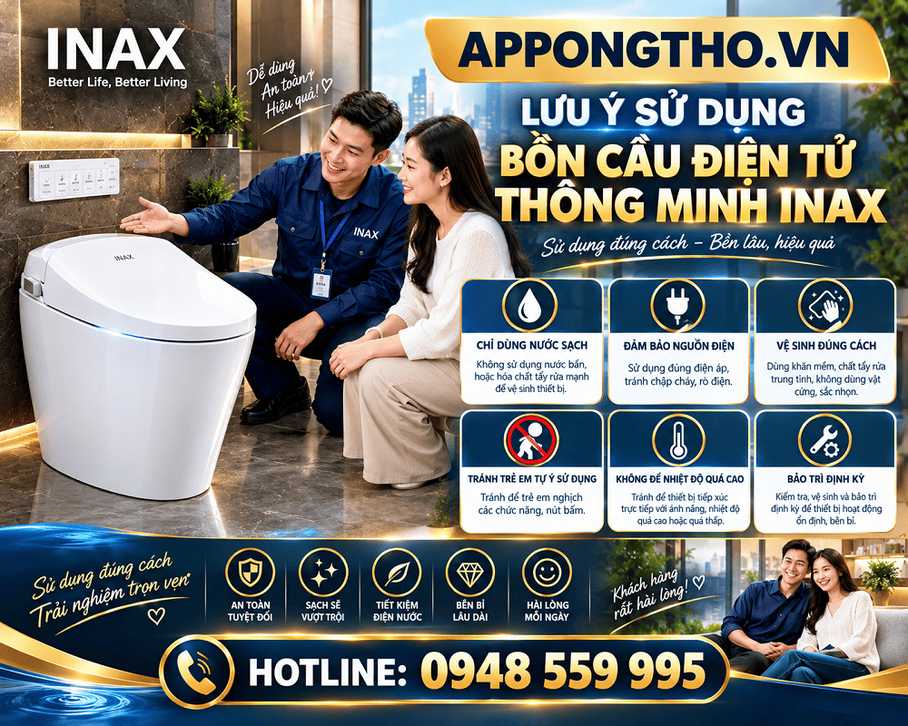 12. Cài đặt MASSAGE – Massage bồn cầu INAX