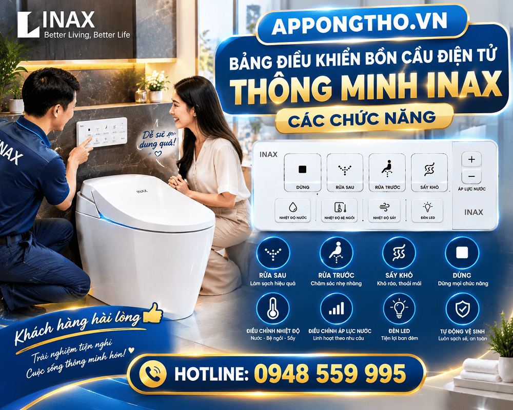 22. Cài đặt OPEN / CLOSE – Mở / đóng nắp bồn cầu INAX