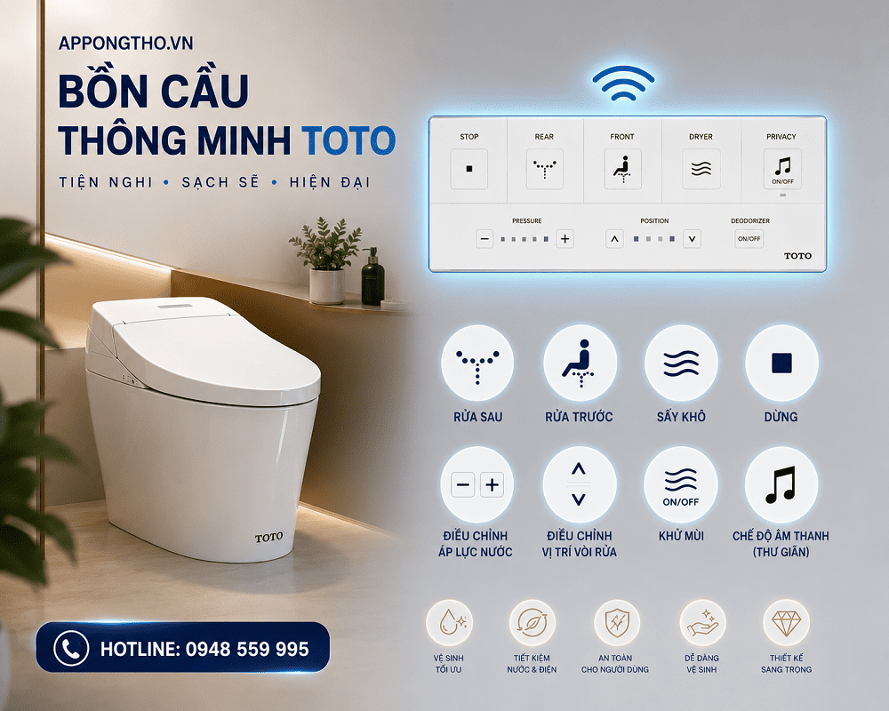 Bảng điều khiển bồn cầu thông minh TOTO