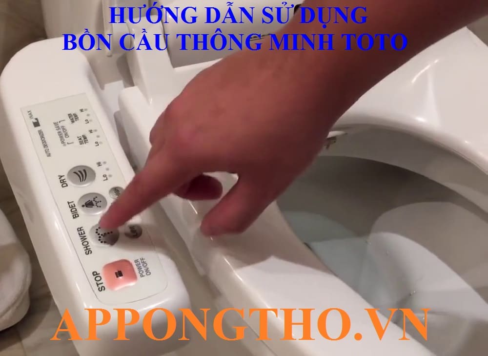 4. Cài đặt Dryer (Sấy khô) trên bồn cầu thông minh TOTO