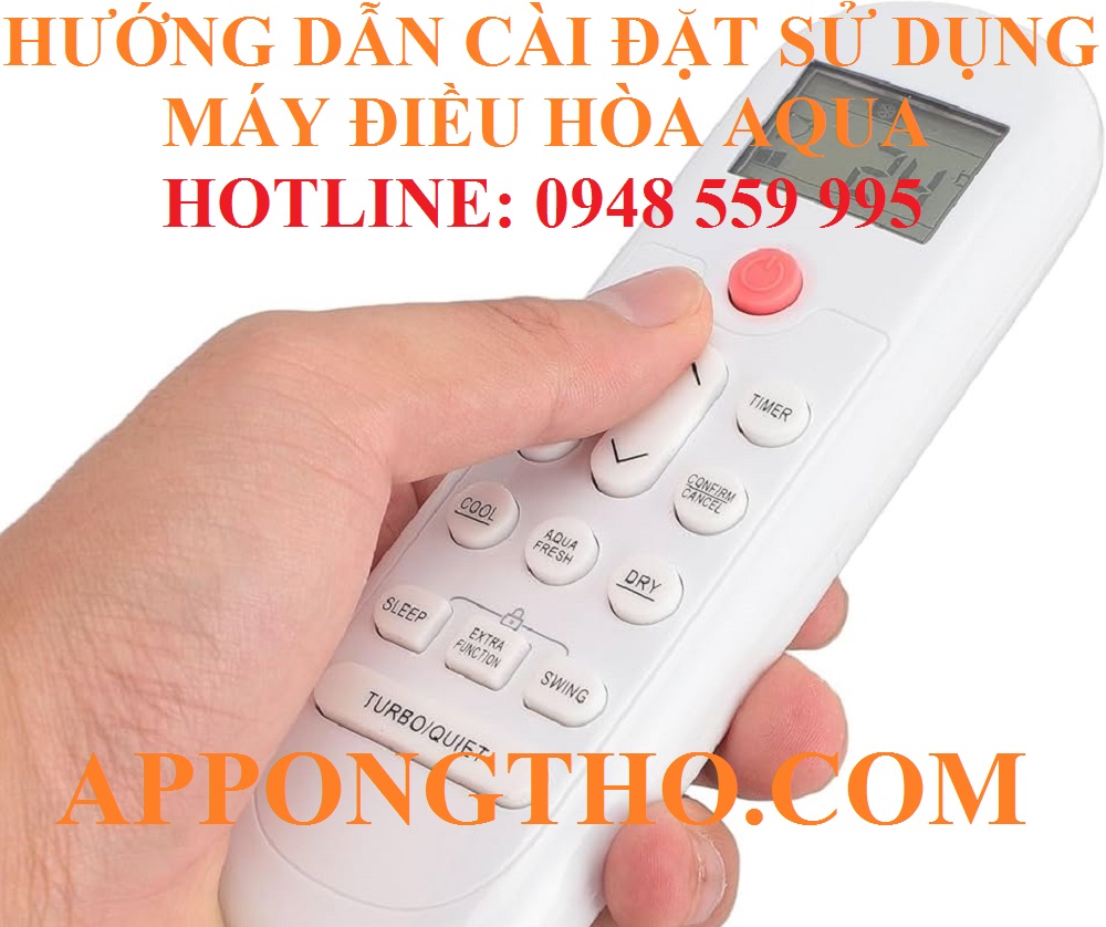 3. Cách tăng nhiệt độ (Temp +) trên điều hòa Aqua