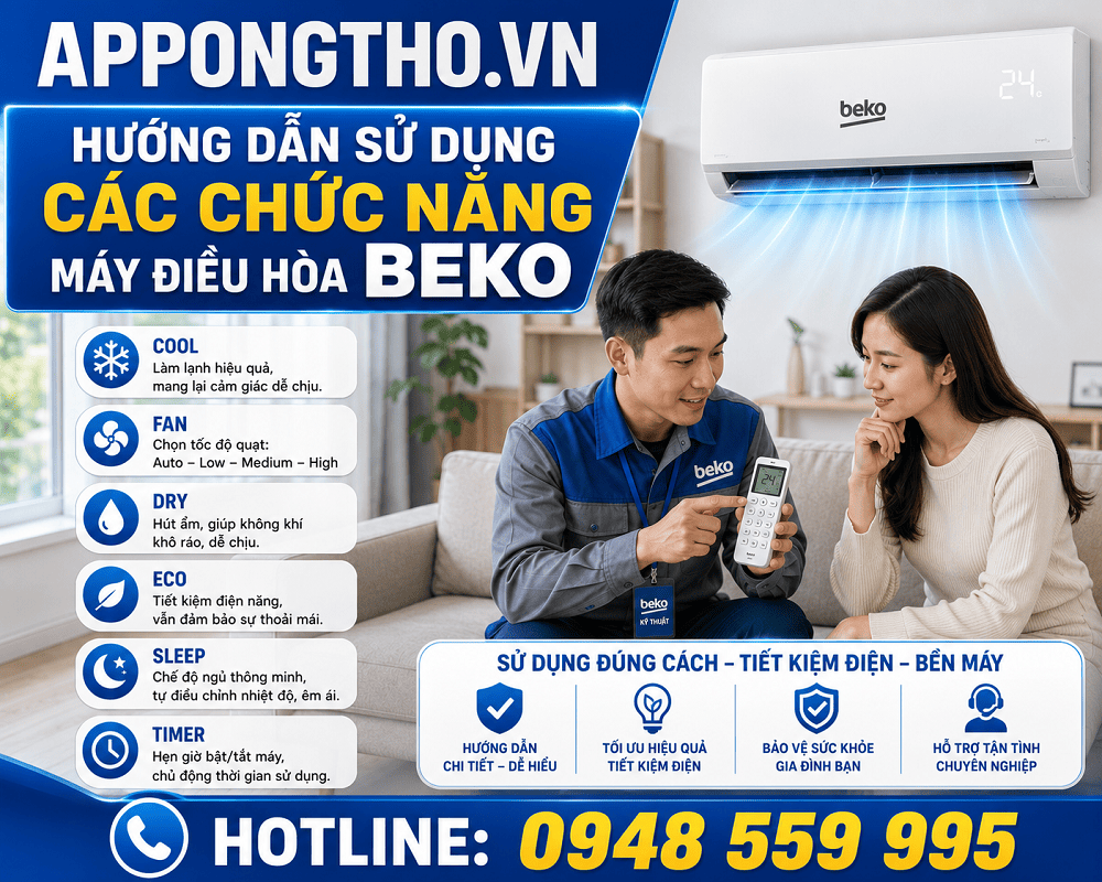 Bảng điều khiển điều hòa Beko