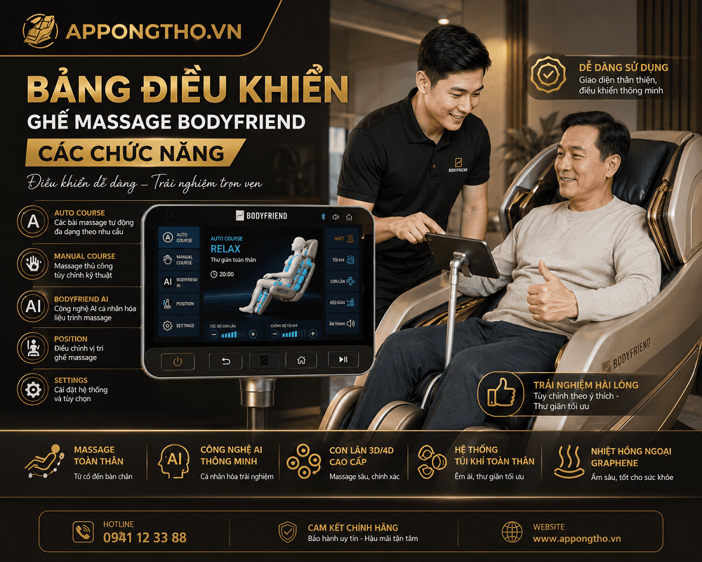 9 Dấu hiệu thường gặp khi dùng ghế Massage Bodyfriend