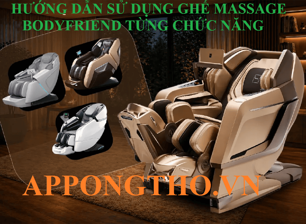 36. Điều chỉnh độ ngả lưng Recline (↘) trên ghế Massage Bodyfriend