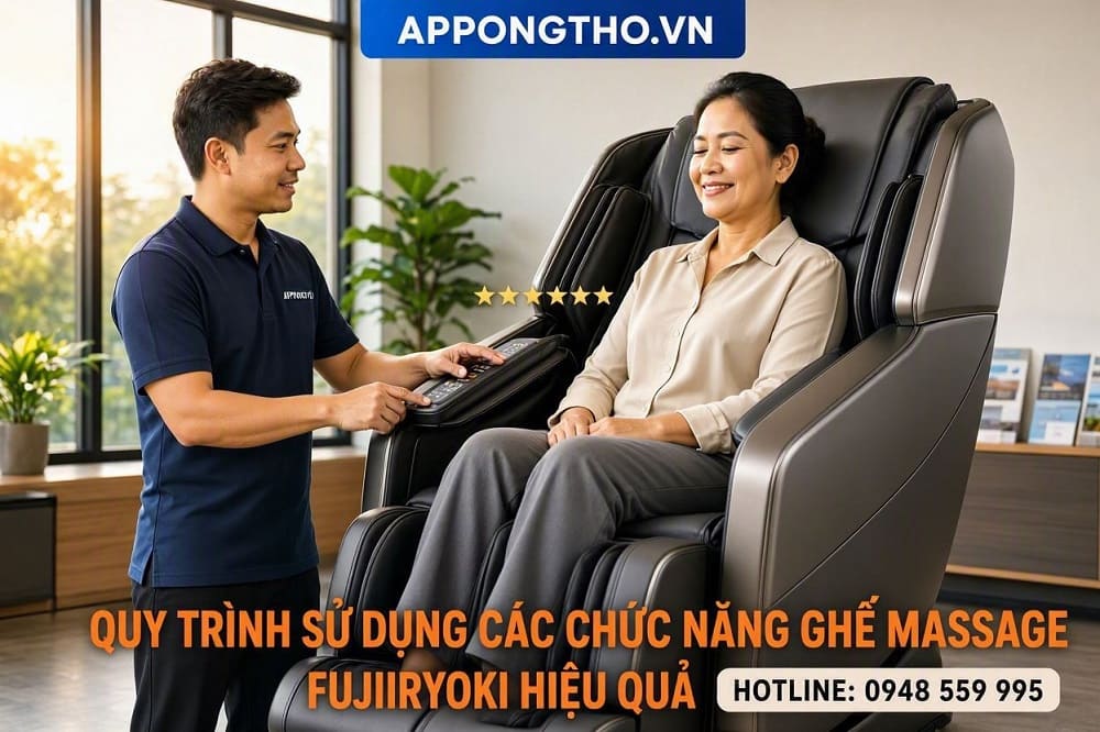 5. Sử dụng ghế Massage Fujiiryoki: Túi khí