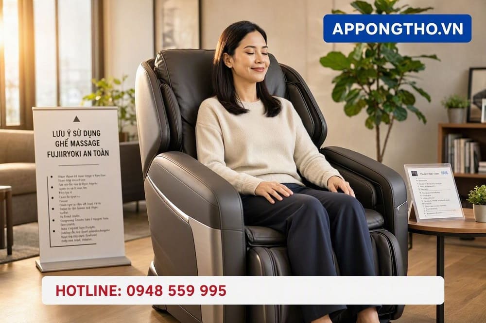 7. Cài đặt tư thế ghế Massage Fujiiryoki
