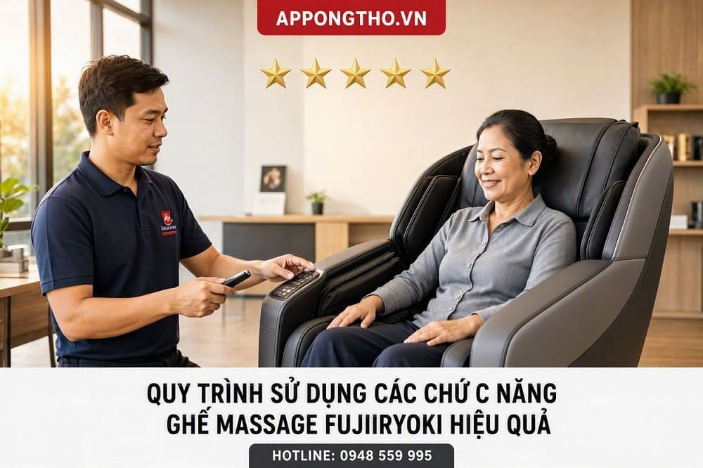 9. Cài đặt cảm biến cơ thể ghế Massage Fujiiryoki