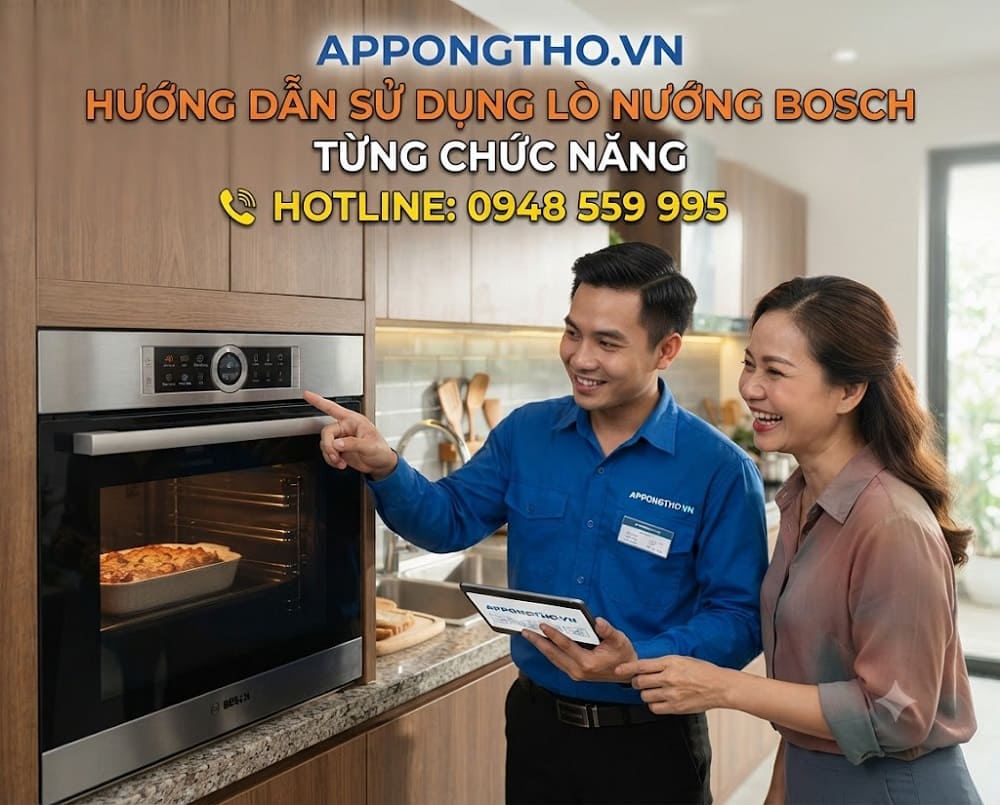 7. Điều chỉnh làm nóng nhanh (Rapid Heat) lò nướng Bosch