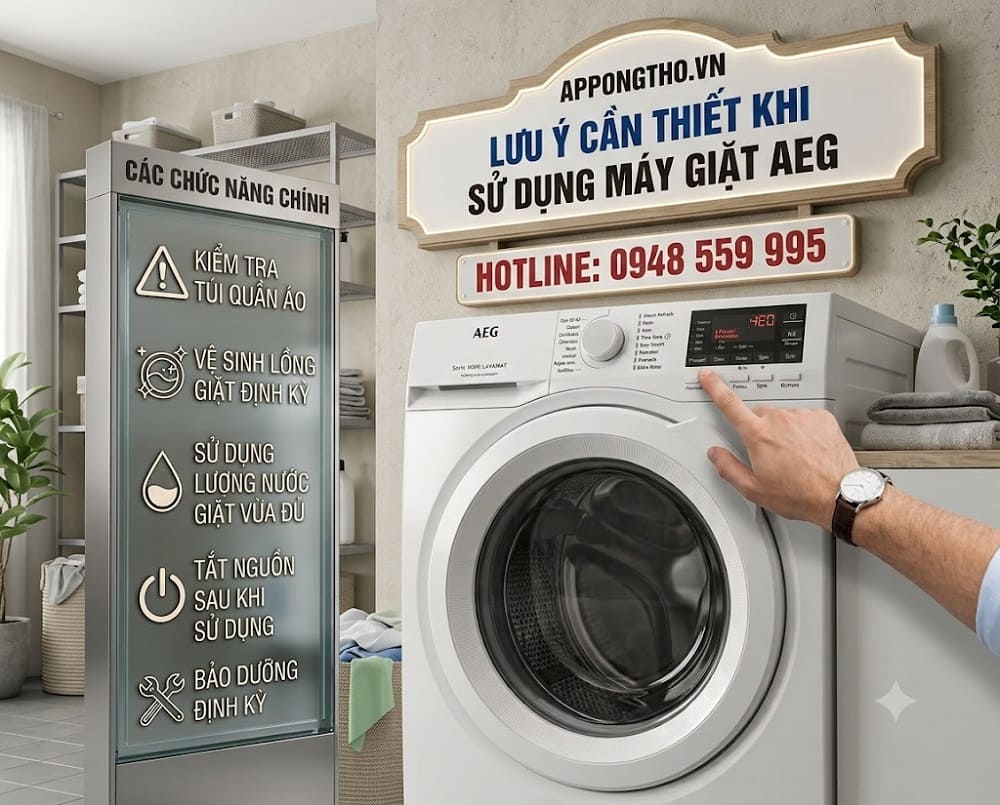 Hướng dẫn sử dụng máy giặt AEG tối ưu từng chức năng