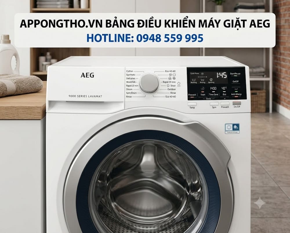 9 Sự cố thường gặp trên máy giặt AEG khi sử dụng