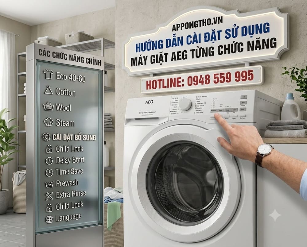 5. Cách điều chỉnh tốc độ vắt (Spin) trên máy giặt AEG