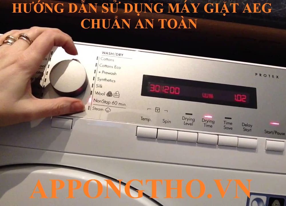13. Cài đặt giặt hơi nước (Steam) trên máy giặt AEG