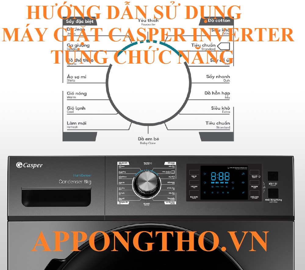 Sử Dụng Máy Giặt Casper Inverter