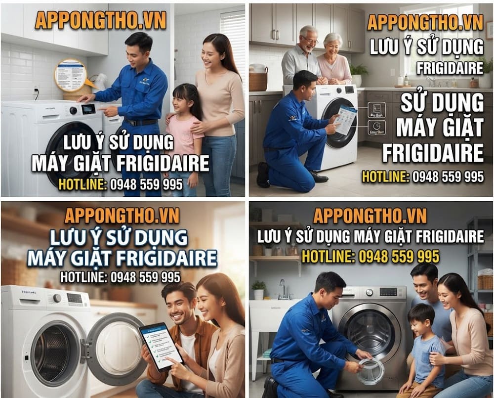Bảng điều khiển máy giặt Frigidaire chi tiết đầy đủ nhất
