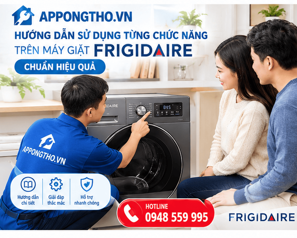 8. Giặt đồ trắng – WHITES trên máy giặt Frigidaire