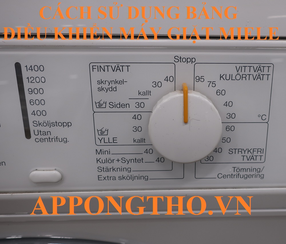 Hướng Dẫn Sử Dụng Máy Giặt Miele Cài Đặt Full Chức năng