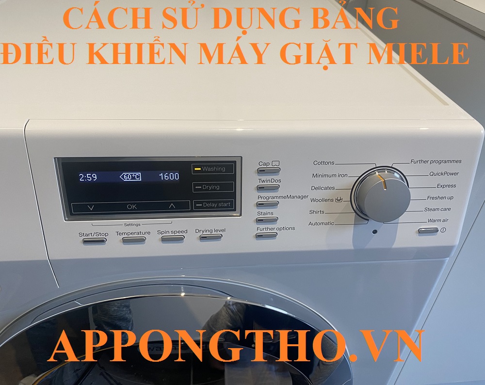Bảng điều khiển máy giặt Miele