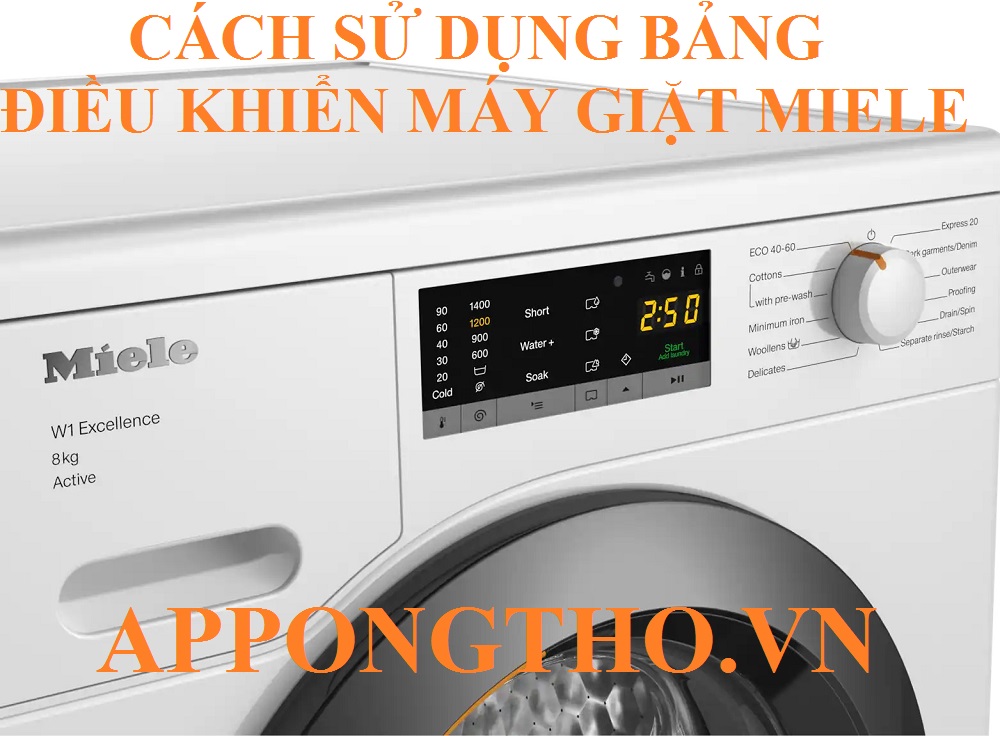 Hướng dẫn sử dụng máy giặt Miele cài đặt các chức năng