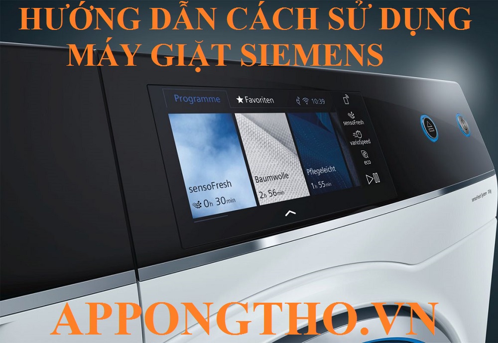 1) Chọn chương trình (Program) trên máy giặt Siemens