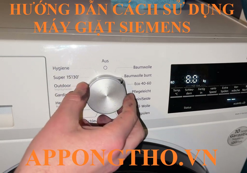 25) Chạy/Tạm dừng (Start) trên máy giặt Siemens