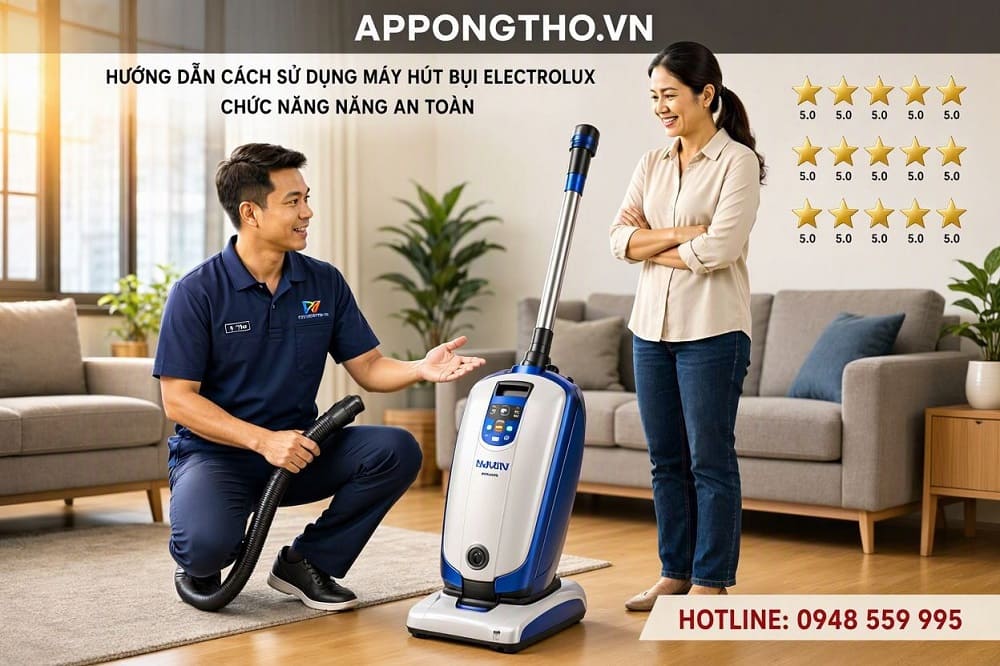 12. Cách thay pin – Battery trên máy hút bụi Electrolux
