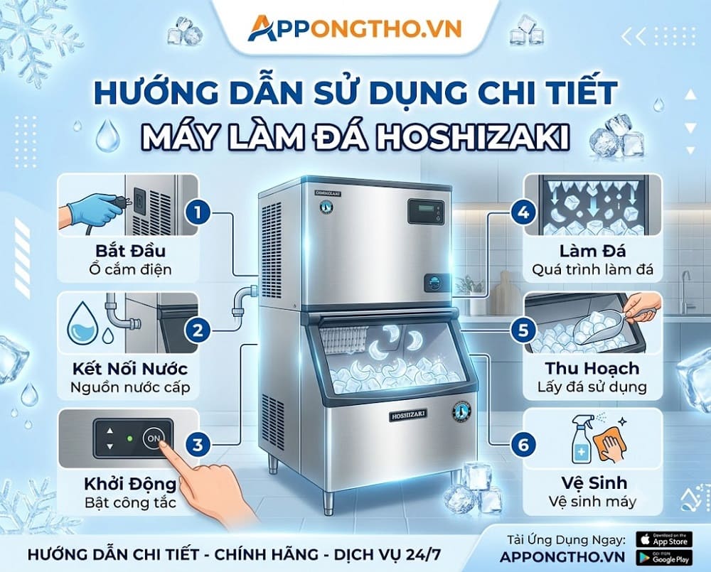 Bảng điều khiển máy làm đá Hoshizaki