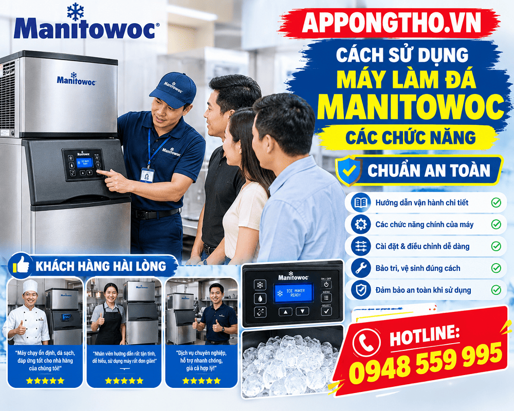 9 Sự cố thường gặp khi sử dụng máy làm đá Manitowoc