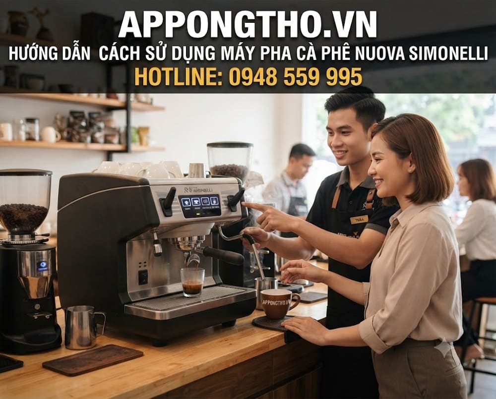 3. Cài đặt 2 Cups – Pha 2 tách Nuova Simonelli