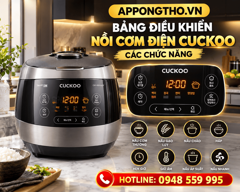6. Điều chỉnh KEEP WARM — Giữ ấm nồi cơm điện Cuckoo