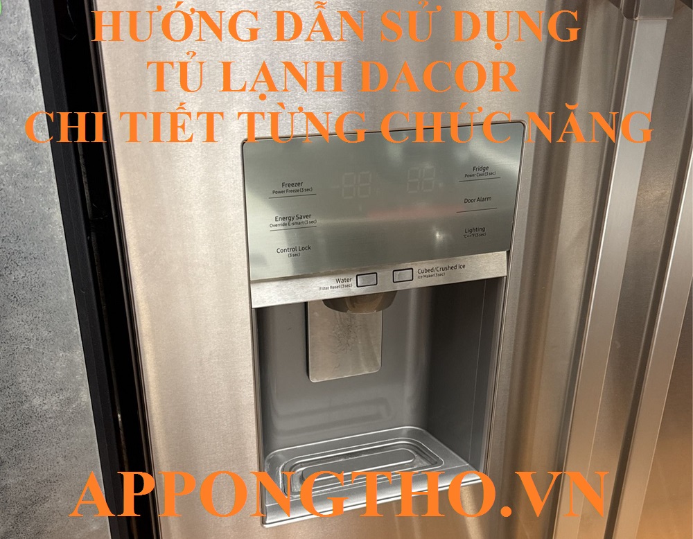 Bảng điều khiển tủ lạnh Dacor Inverter, Side by side