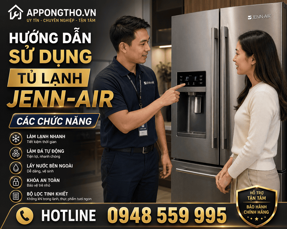 12. Cách báo cửa mở (Door Alarm) trên tủ lạnh Jenn-Air
