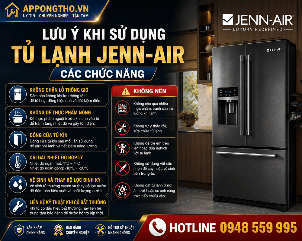 6. Cách làm đá nhanh (Max Ice) trên tủ lạnh Jenn-Air
