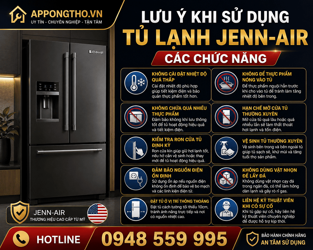 5. Tủ lạnh Jenn-Air không làm đá
