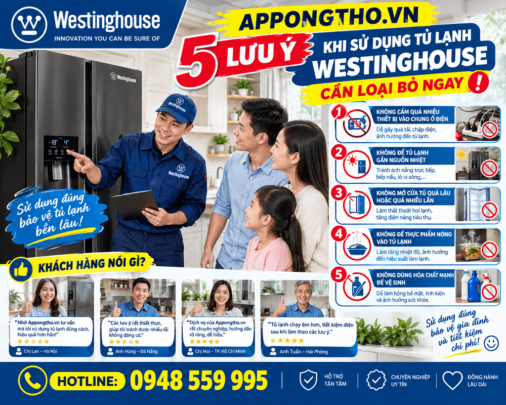 Hướng Dẫn Sử Dụng Tủ Lạnh Westinghouse Tối Ưu Full Cài Đặt