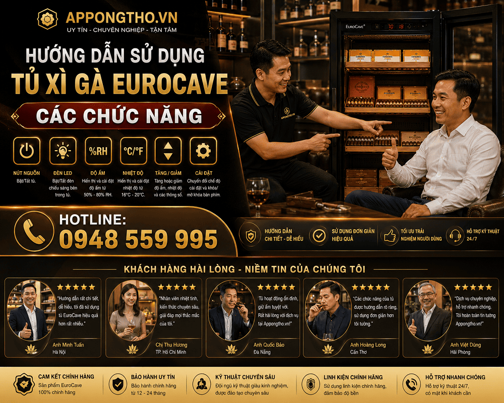 11. Cài đặt Standby – Chế độ chờ trên tủ xì gà (Cigar) EuroCave