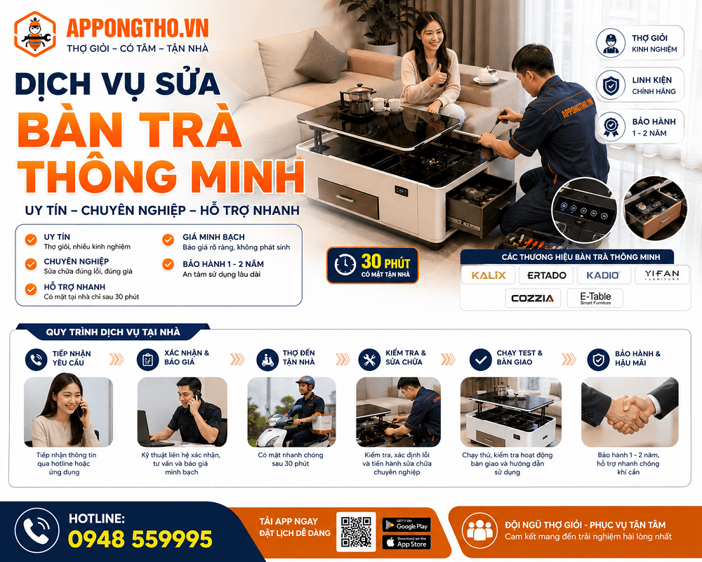 4. Sửa bàn trà tại Hà Đông - Hà Nội