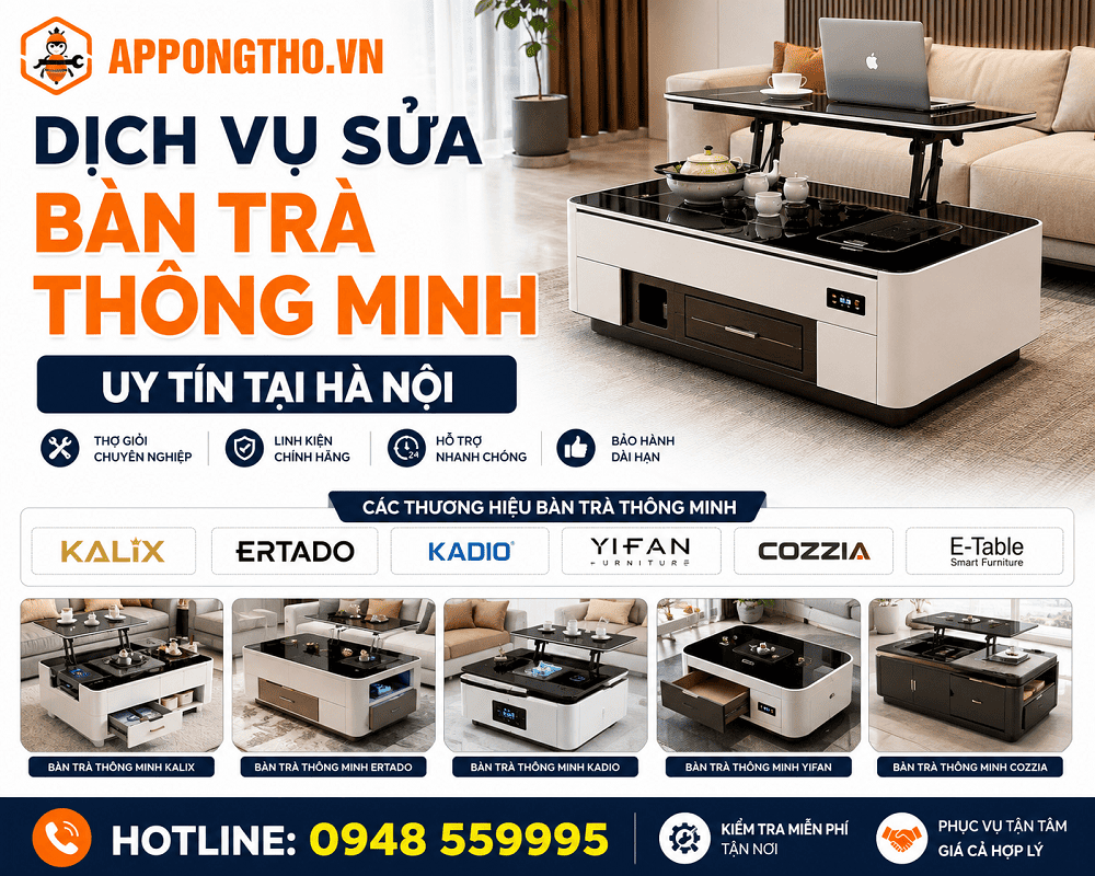 20. Sửa chữa bảo hành bàn trà tại Mỹ Đức - Hà Nội