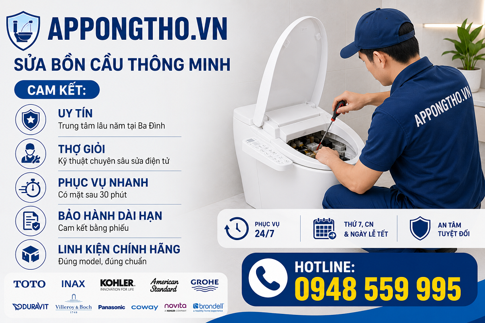30 Địa chỉ sửa bồn cầu thông minh uy tín tại nhà Hà Nội