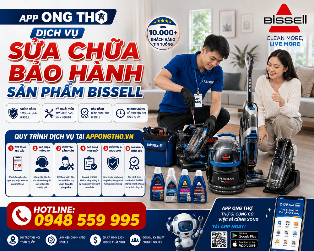 22. Sửa chữa các sản phẩm Bissell tại Phúc Thọ - Hà Nội