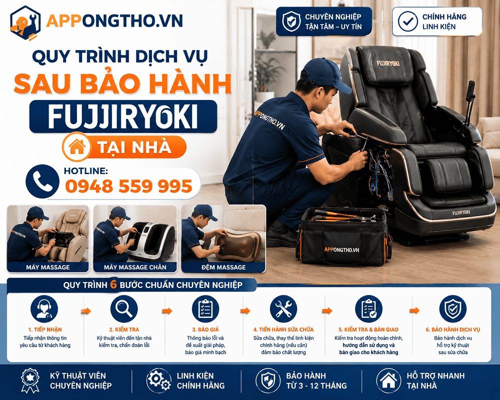 5. Sửa chữa sau bảo hành Fujiiryoki tại Tây Hồ – Hà Nội