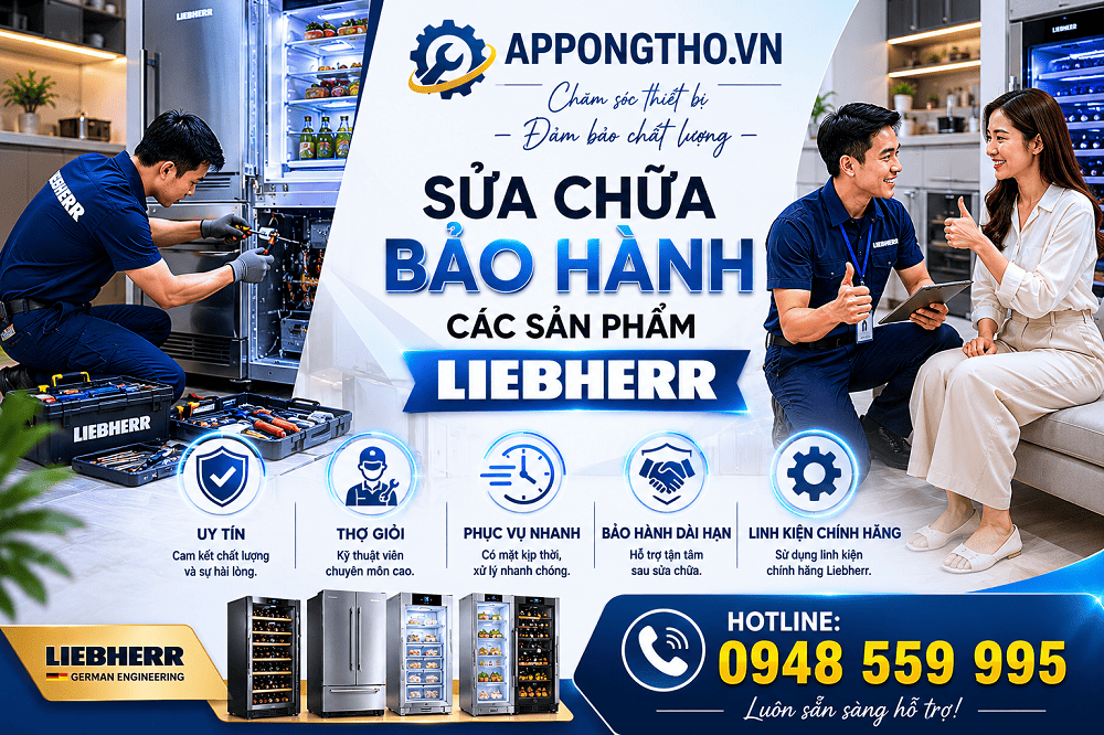 14. Sửa chữa sau bảo hành Liebherr tại nhà Gia Lâm, Hà Nội