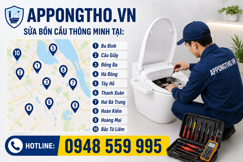 24. Bảo hành bồn cầu điện tử thông minh tại Sơn Tây - Hà Nội