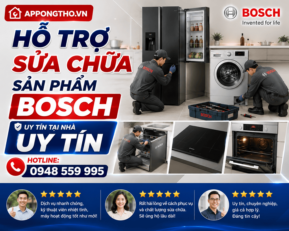 5. Sửa chữa sau bảo hành Bosch tại Tây Hồ – Hà Nội