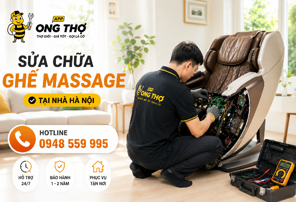 2. Sửa chữa ghế massage tại Cầu Giấy - Hà Nội
