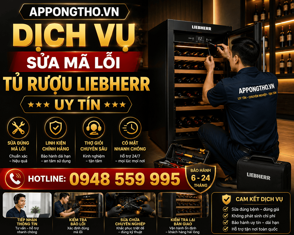 Dịch vụ sửa mã lỗi tủ rượu Liebherr
