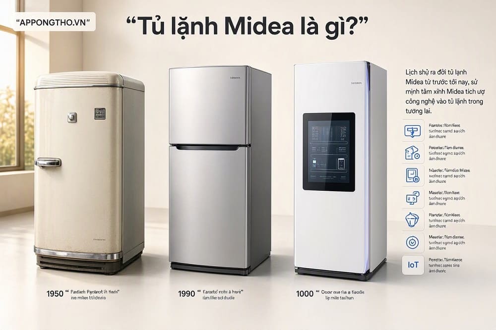 Lịch sử ra đời tủ lạnh Midea và sự thay đổi qua các thời kỳ