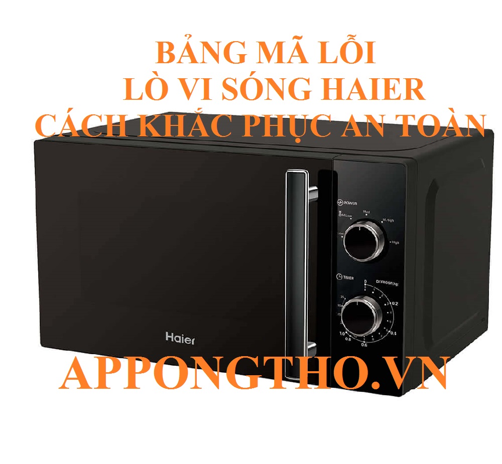 Bảng mã lỗi lò nướng Haier